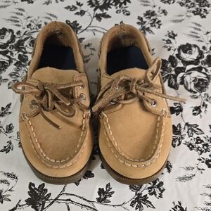 Sperry Tan Kids Moccasins B81